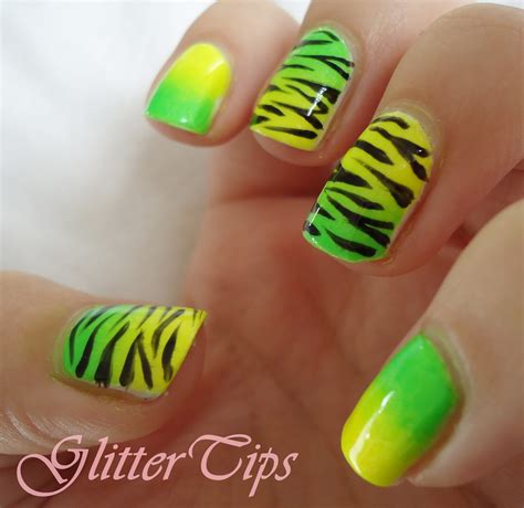 Glitter Tips: Makeup Savvy 15 Day Nail Challenge - Day 1 - Bright