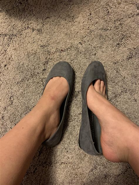 Teacher feet (; think about how smelly these sweaty little flats are