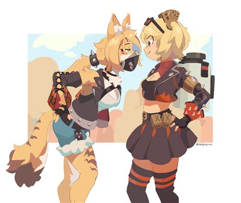 burnice white and pulchra (zenless zone zero) drawn by mangedugruau