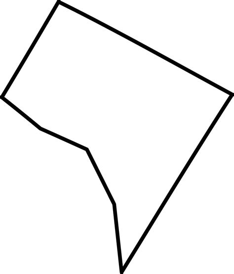 Washington DC Map Black Outlines 60666759 Vector Art at Vecteezy