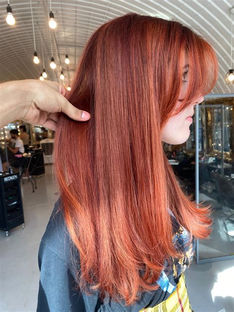 Influencers are showing off red copper hair color on instagram 12