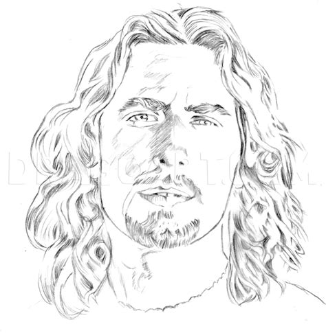 How To Draw Chad Kroeger, Nickelback, Drawing, Step by Step, by