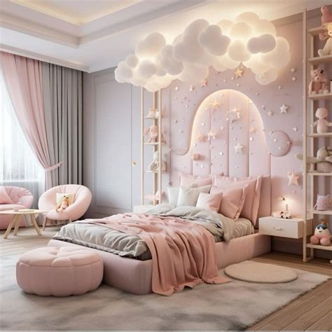 Pastel Pink and Gold Girls Bedroom Decor