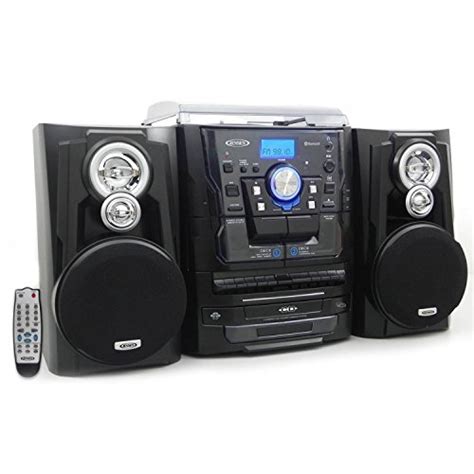 Jensen Bluetooth 3-Speed Stereo Turntable and 3 CD Changer with Dual ... 