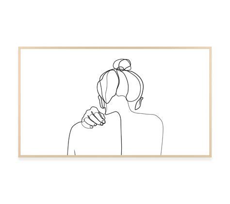 Prints Art & Collectibles Minimalist Naked Woman Art Digital Download