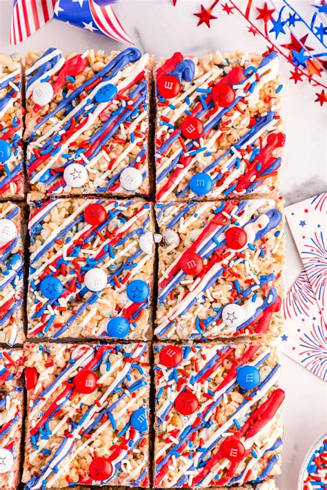 4th of July Rice Krispie Treats • FoodnService
