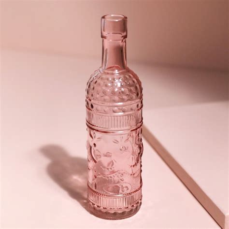 pink glass bottle vase homeware accessories lisa angel