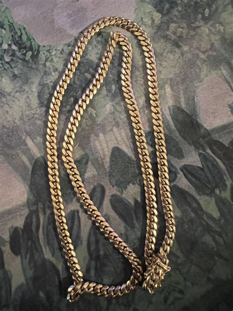 10kt 45 gram Cuban, super tight links, couldn’t be happier. : r/Gold
