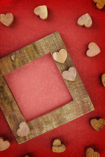 premium photo wooden love frame