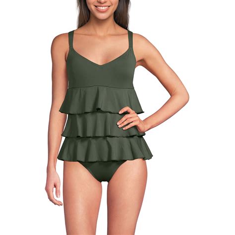 Lands' End Women's Ruffle Fauxkini One Piece Swimsuit - Walmart.com