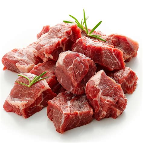 Raw meat isolated on white high depth of field all in focus | Premium