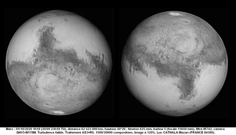 The craters of Mars 01/10/2020 625mm QHY5III178MM - Major & Minor ...