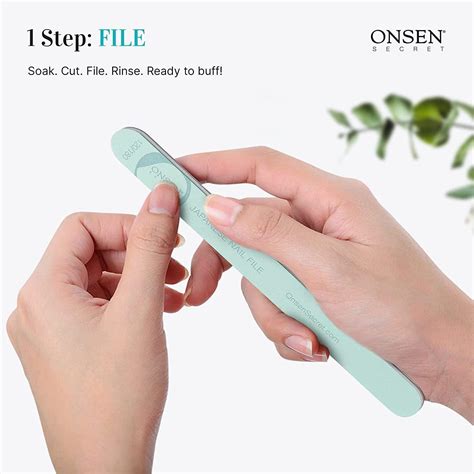 Onsen Secret Japanese Nail Buffer Kit with Free Replacement Pads - Nail