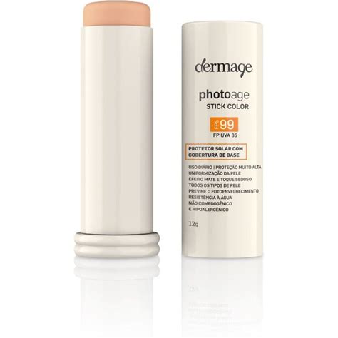 protetor solar facial dermage photoage stick fps  nude