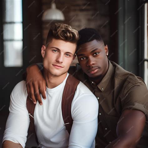 Premium Photo | Handsome interracial gay couple