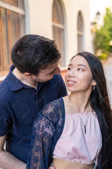 Premium Photo | Interracial young couple. asian girlfriend. real love