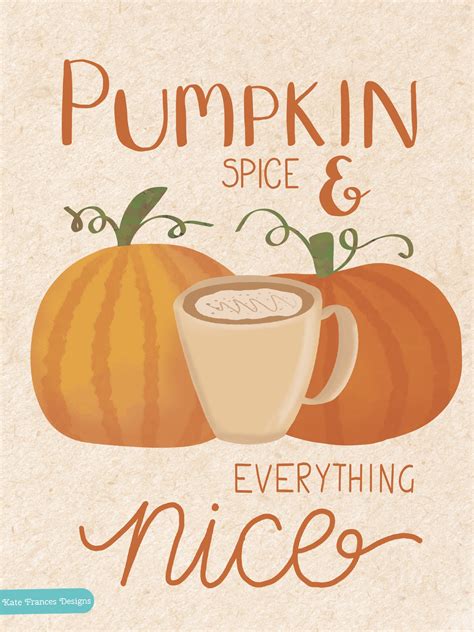 Pumpkin Spice & Everything Nice Seasonal Illustration