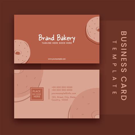 bakery business card template layout  front   view
