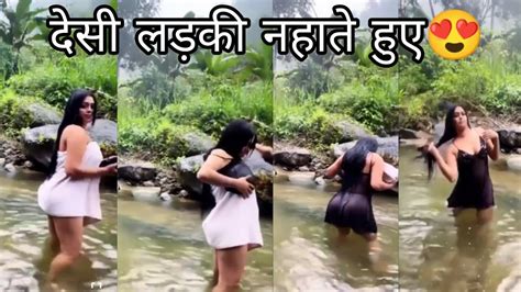 daily routine bath  river sexy river bath sexy desi girl youtube