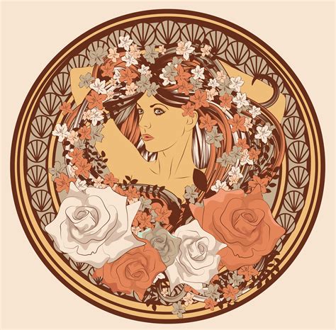 art nouveau framed 3