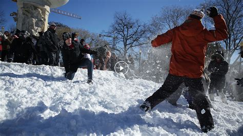 Giant Snowball Fight in Washington - The New York Times