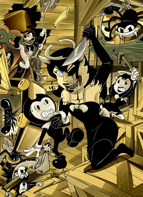 Coloring pages bendy and the ink machine alice angel anime - lunanipod