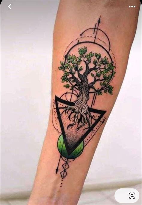 geometric  minimalist tree  life ankh tree  life tattoo tree