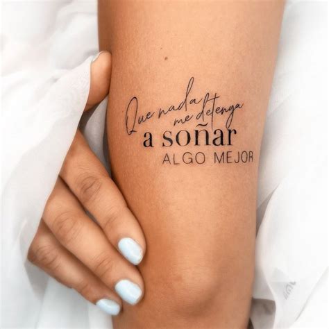 Frase Para Tatuar - Tatuaje: Frase: Que nada me detenga a soñar algo mejor por JUAN.ink ...