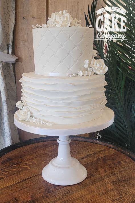 simple white  tier wedding cakes beachweddingtipscom