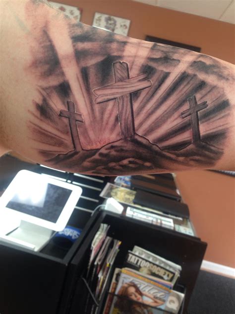 Calvary Crosses done by James Reed at Red Owl Tattoo in Cedar Falls ...