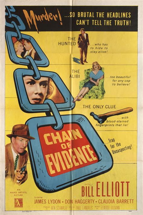 Chain of Evidence Original 1957 U.S. One Sheet Movie Poster ...