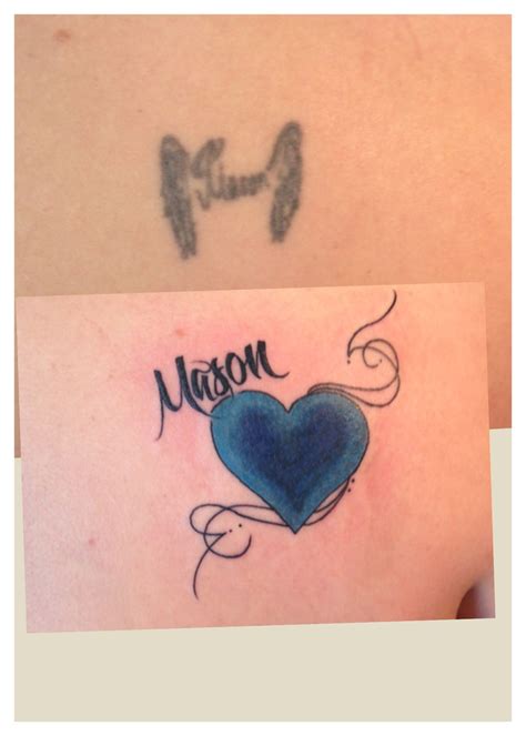 Before and after tattoo. #childloss In memory of my son | Cover up ...