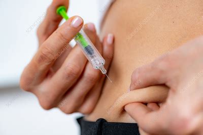 administered injection stock image  science photo