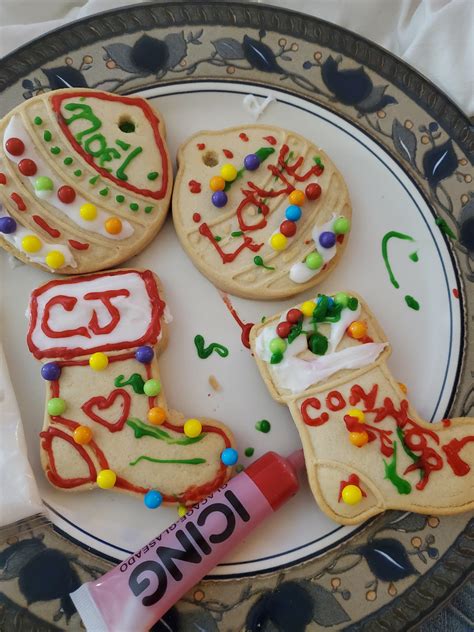 $5 dollar box of decorate your own Christmas cookies. Kiddo kept