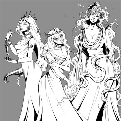 Elfe Noire - Greek Goddesses OCs - Hades Style