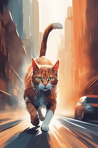 premium ai image  cat  motion