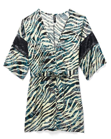Desirae Animal Black Robe, XS | Adore Me