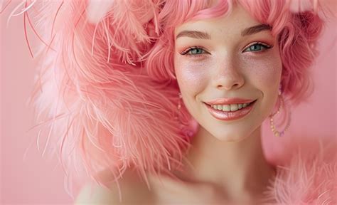 pink color hair images    freepik