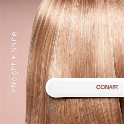 Conair Double Ceramic 1-Inch Flat Iron - Smooth & Straighten Hair with Ease