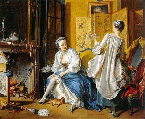 A woman adjusting the garter (Lady by the toilet) by Francois Boucher ️ ...