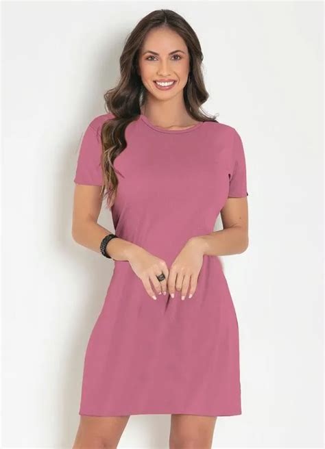 Vestido Rosa Curto Soltinho - Vestido Soltinho Rosa - Moda Pop