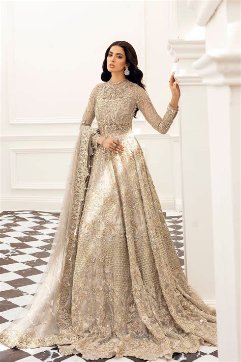 Silver Color Bridal Lehenga for Indian Bridal Wear | Indian bridal wear