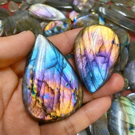 Gemstones Natural Purple Labradorite Cabochon Jewelry & Beauty etna.com.pe