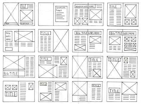 Magazine Layout and Grid Thumbnails | Graphic design layouts, Book ...