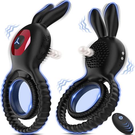 DHgate.com:Remote Control Rabbit Cock Ring for Men, Dual Vibrating
