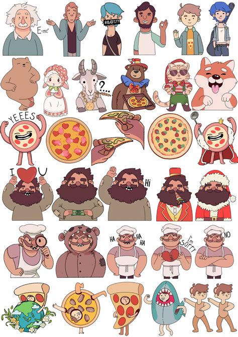 Good Pizza, Great Pizza stickers part 2, 2025 | Şirin çizim, Şirinler