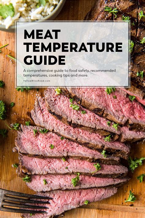 meat temperature chart  printable  food safety