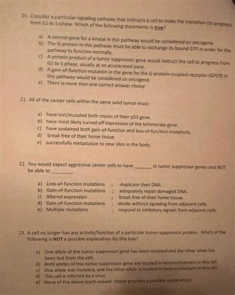 Solved 20. Consider a particular signaling pathway that | Chegg.com 