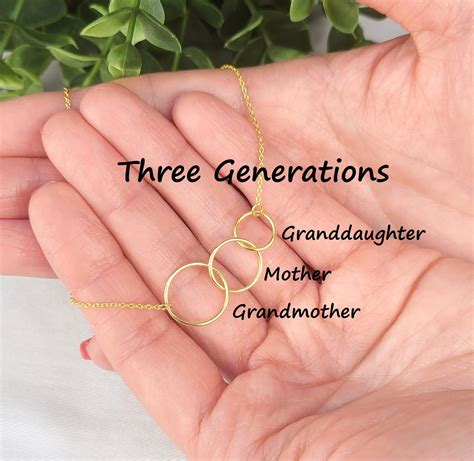 Generations Necklace Three Generations Necklace Mother and | Etsy