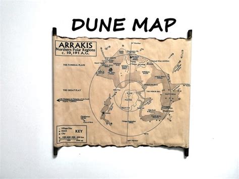 Map of Arrakis Dune Map on Handmade Scroll | Etsy